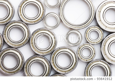 Metal shiny bearing background 93641912