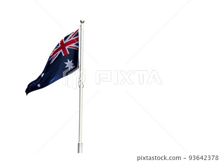 Australian flag isolated on the white 93642378