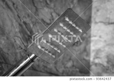 Modern shower closeup at home 93642437