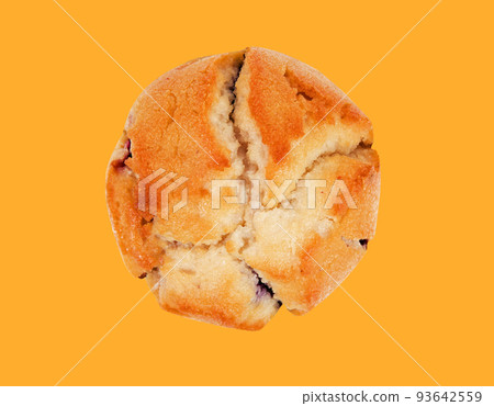 Muffin closeup on the yellow Muffin closeup on the yellow 93642559