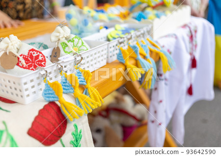 Charity market, Ukrainian national clothes, trinket, colors 93642590