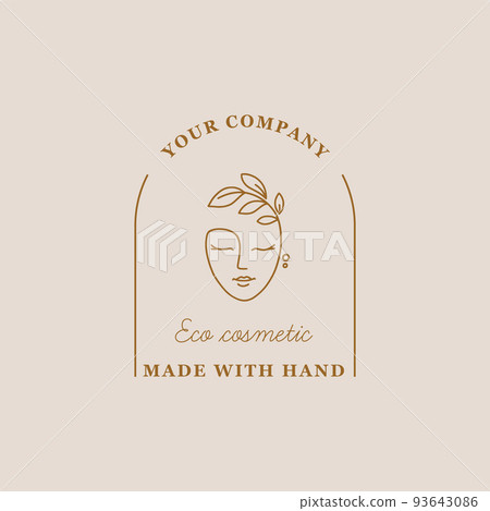 Woman's face in leaves. Woman's face in leaves. 93643086