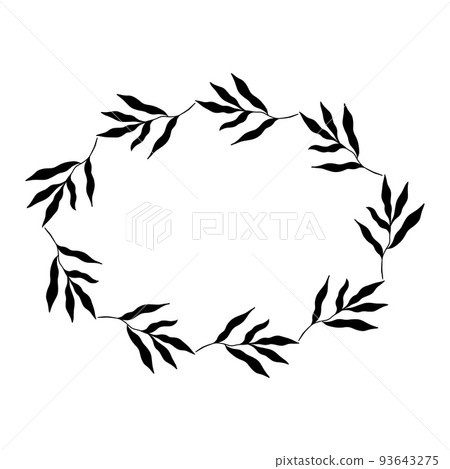 Oval botanical frame. Vector Illustration Oval botanical frame. Vector Illustration 93643275
