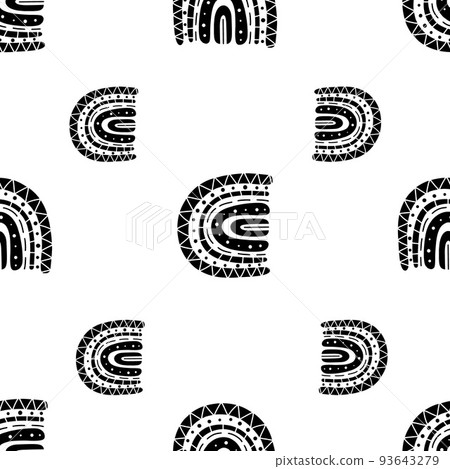Rainbow black and white pattern. rainbow pattern Rainbow black and white pattern. rainbow pattern 93643279