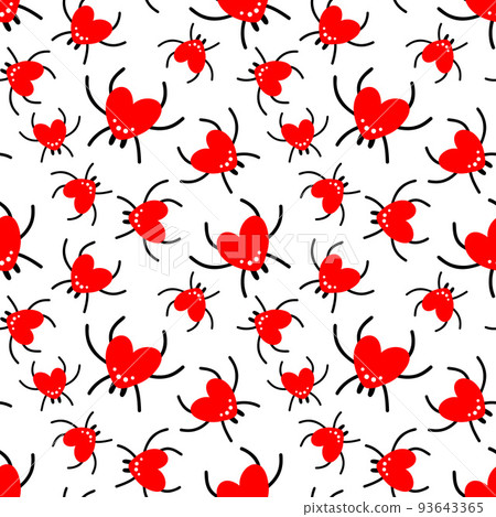Spider Red Pattern Seamless background with red spiders - Stock Illustration [93643365 ...