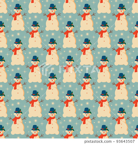 Christmas seamless pattern with Snowman 93643507