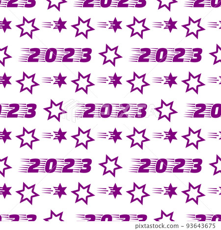 Pattern New Year 2023 Merry Christmas Holiday Star 93643675