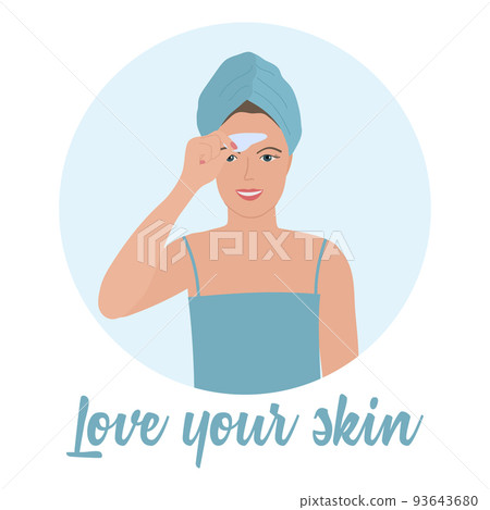 Girl Beauty Routine Face massage Skin Care Gua Sha 93643680