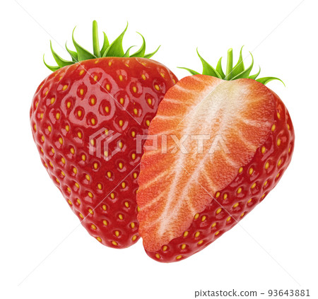 Strawberry isolated on white background with clipping path 93643881