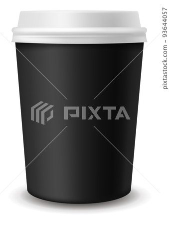 Coffee cup mockup. Realistic paper takeaway drink 93644057