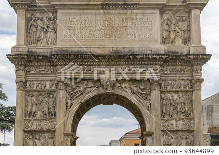 Arch of Trajan, ancient Roman triumphal arch, Benevento, Campania, Italy 93644899