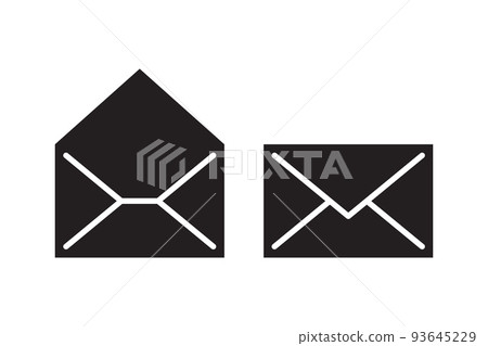 Mail icon vector sign. Letter envelope symbol. Message send to address illustration. 93645229