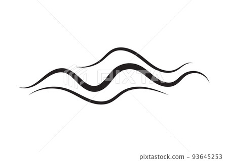 Sea icon wave illustration vector design. Ocean logo graphic element. Aqua symbol. 93645253