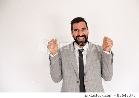 Portrait of joyful bearded man Portrait of joyful bearded man 93645375
