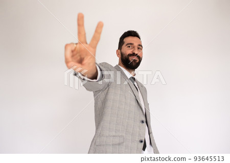 Portrait of friendly man with beard Portrait of friendly man with beard 93645513