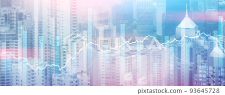 Data analysis. Financial data on a monitor as Finance data concept. Analytics 2022 on city background Data analysis. Financial data on a monitor as Finance data concept. Analytics 2022 on city background 93645728