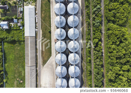 silage for grain storage view from height 93646068