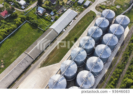 silage for grain storage view from height 93646083
