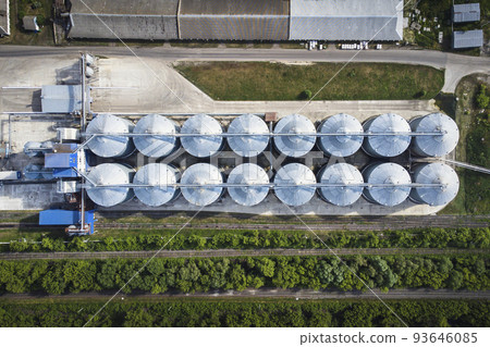 silage for grain storage view from height silage for grain storage view from height 93646085