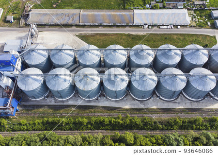 silage for grain storage view from height silage for grain storage view from height 93646086