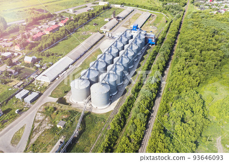 silage for grain storage view from height 93646093