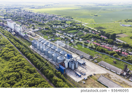 silage for grain storage view from height 93646095