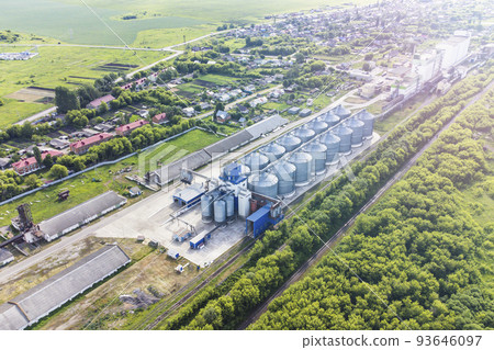 silage for grain storage view from height silage for grain storage view from height 93646097