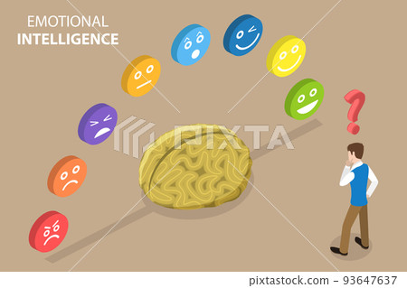 3D Isometric Flat Vector Conceptual Illustration of Emotional Intelligence 3D Isometric Flat Vector Conceptual Illustration of Emotional Intelligence 93647637