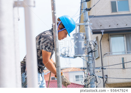 Residential scaffolding temporary work, exterior wall construction, demolition, general purpose 93647924