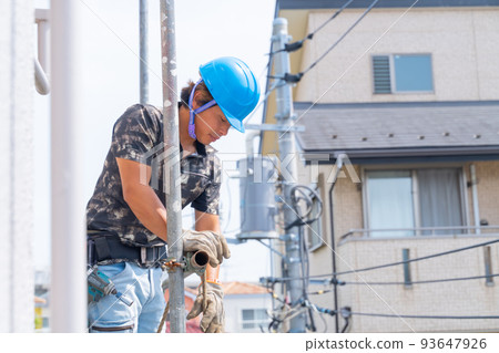 Residential scaffolding temporary work, exterior wall construction, demolition, general purpose 93647926