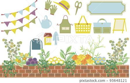 Gardening, gardening, vegetable garden flat material set 93648121