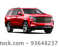 Red SUV on a white background 93648237