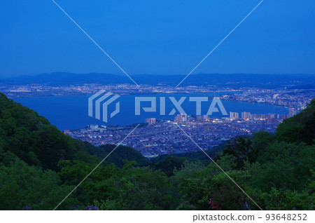 Hieizan Driveway Night view of Lake Biwa and Otsu City from Yumemigaoka Observation Deck 93648252