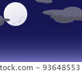 滿月和雲彩的夜空 93648553