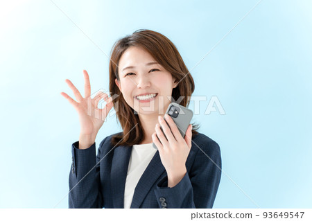 女商人智慧型手機 93649547