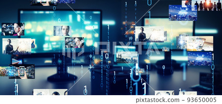 PC room and video data image Horizontal visuals for banners and advertisements 93650005