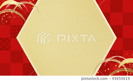 紅色格仔的框架 93650819