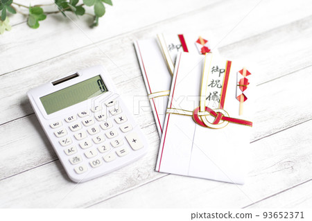 gift bag and calculator 93652371