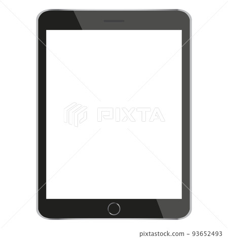 Mock up black tablet isolated on white design Mock up black tablet isolated on white design 93652493