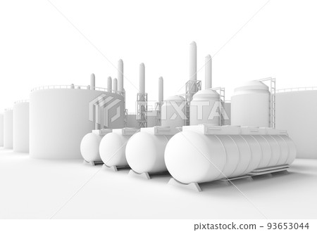 white industry model or smart industrial estate park with infrastructure development 93653044