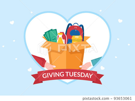 Happy Giving Tuesday Celebration with Give gifts to Encourage People to Donate in Hand Drawn Cartoon Flat Illustration Happy Giving Tuesday Celebration with Give gifts to Encourage People to Donate in Hand Drawn Cartoon Flat Illustration 93653061