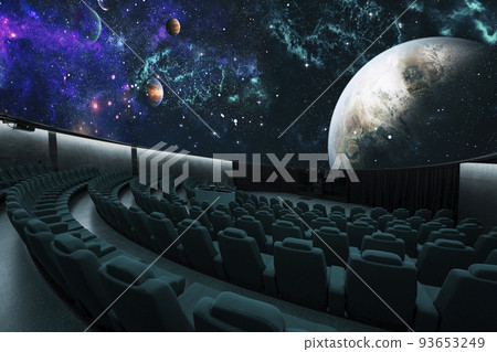 Planetarium circular screen astronomical show Planetarium circular screen astronomical show 93653249