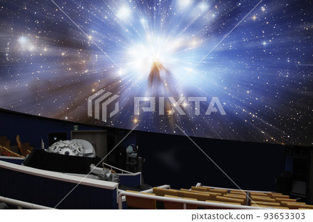 Planetarium circular screen astronomical show Planetarium circular screen astronomical show 93653303