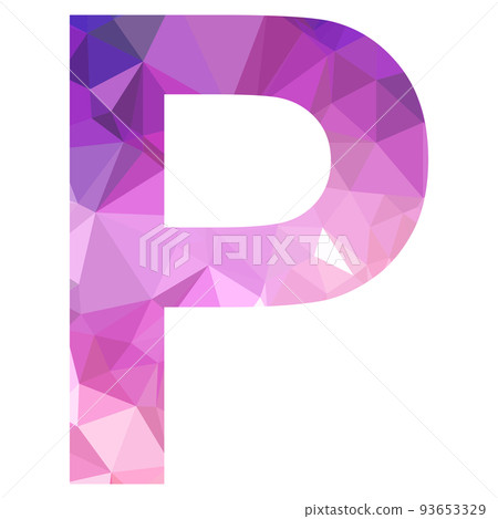 Abstract trend polygon letter P logo design template. 93653329