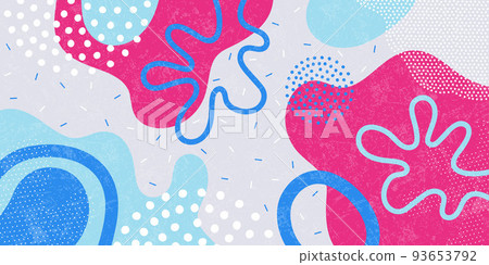Doodle background pattern, abstract colored shapes. Modern minimalism trendy pattern background. Doodle background pattern, abstract colored shapes. Modern minimalism trendy pattern background. 93653792
