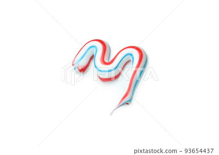 Toothpaste isolated on white background, close up 93654437