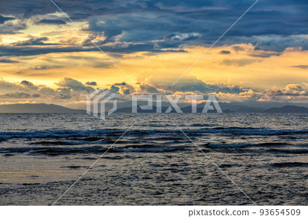 Idyllic sunset landscape. Tarcoles, Costa Rica Idyllic sunset landscape. Tarcoles, Costa Rica 93654509