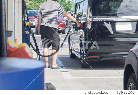 Gasoline price refueling gas station 93655246