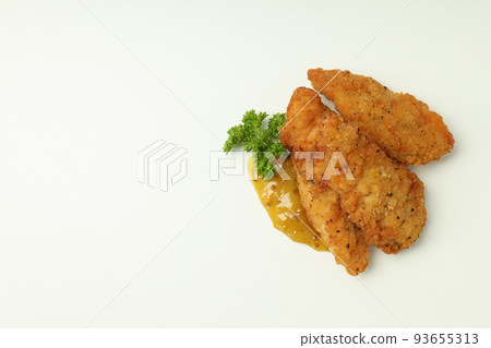 Concept of tasty food with Chicken strips, space for text Concept of tasty food with Chicken strips, space for text 93655313