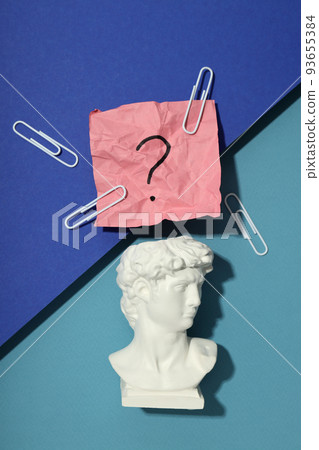 Concept of problems with memory, amnesia disease on two tone background 93655384